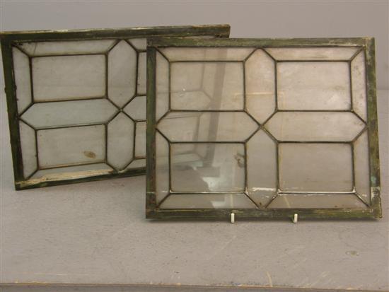 Appraisal: Set of ten leaded glass panels h w in