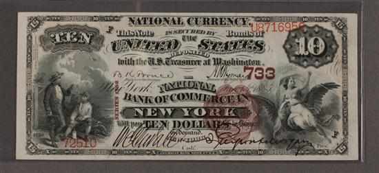 Appraisal: United States National Bank Note Second Charter brown back signed