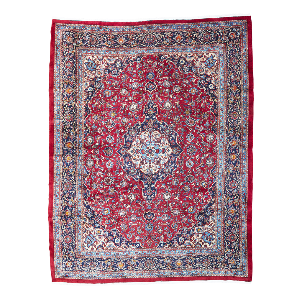 Appraisal: MESHED CARPET EAST PERSIA LATE TH CENTURY the burgundy field