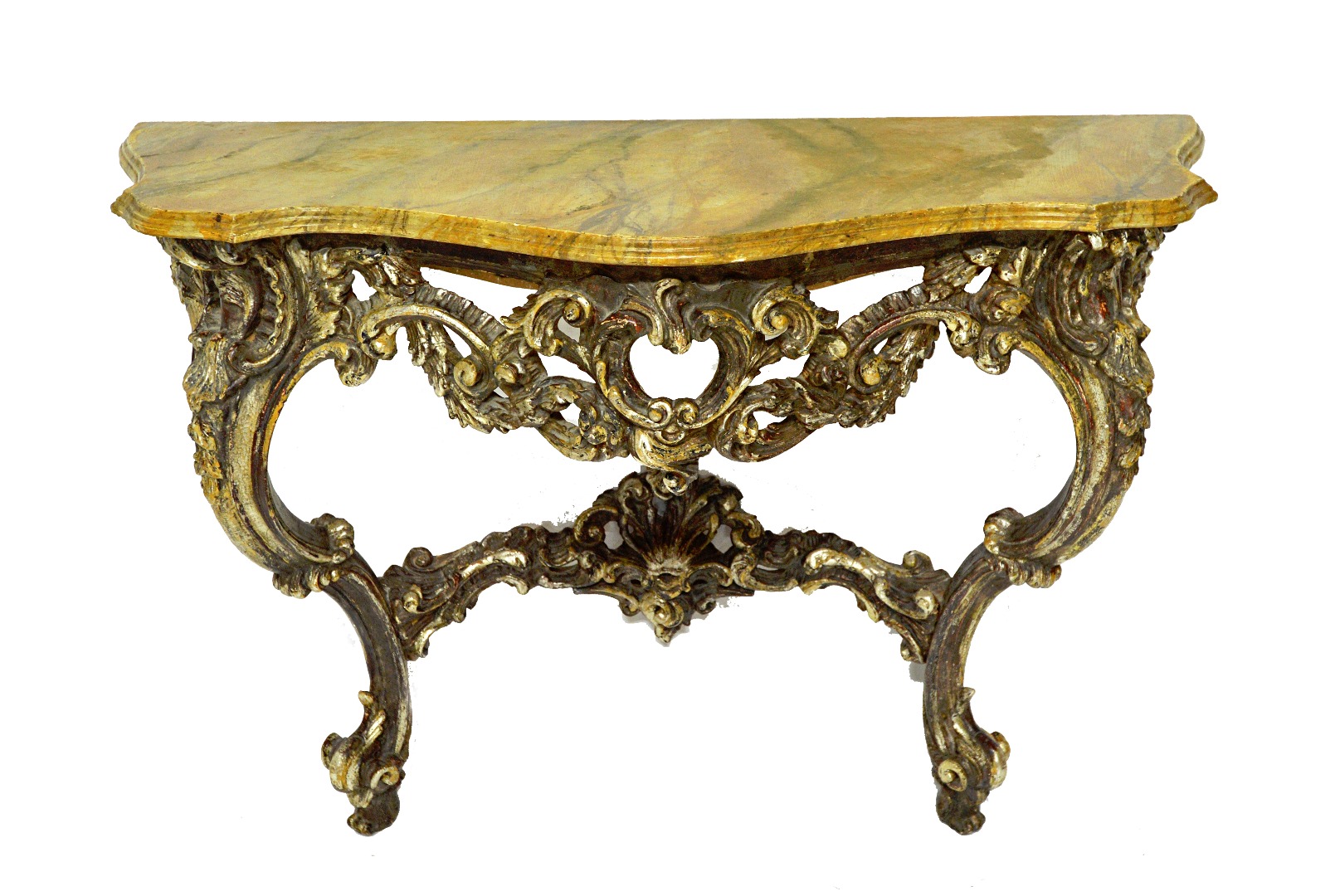 Appraisal: A late th century Italian console table the faux painted