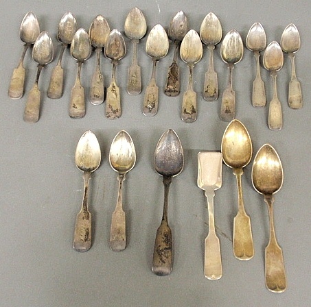 Appraisal: - Group of coin silver TI spoons by H Stanton