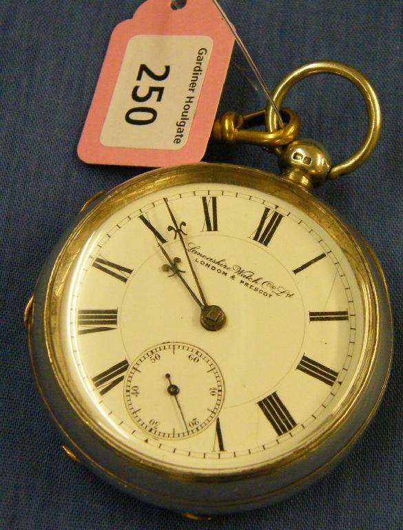 Appraisal: Lancashire Watch Co silver lever pocket watch hallmarked Chester movement