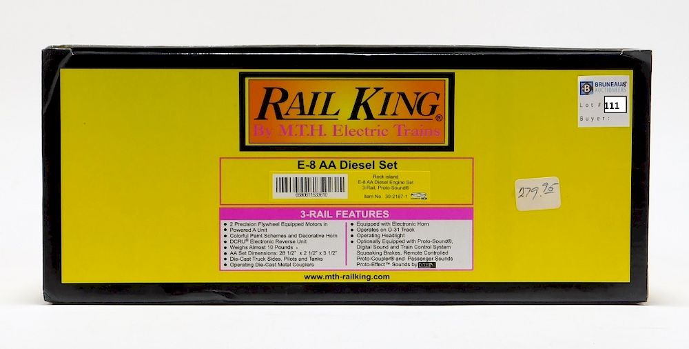 Appraisal: Rail King Rock Island E- AA Diesel O Train Set