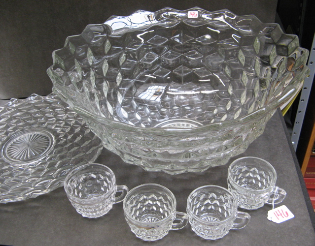 Appraisal: A TWENTY-NINE PIECE FOSTORIA GLASS PUNCHBOWL SET in the American