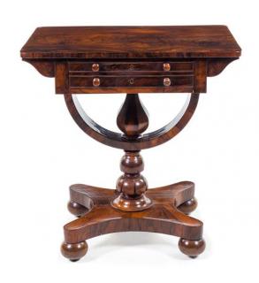 Appraisal: A Regency Rosewood Work Table Height x width x depth