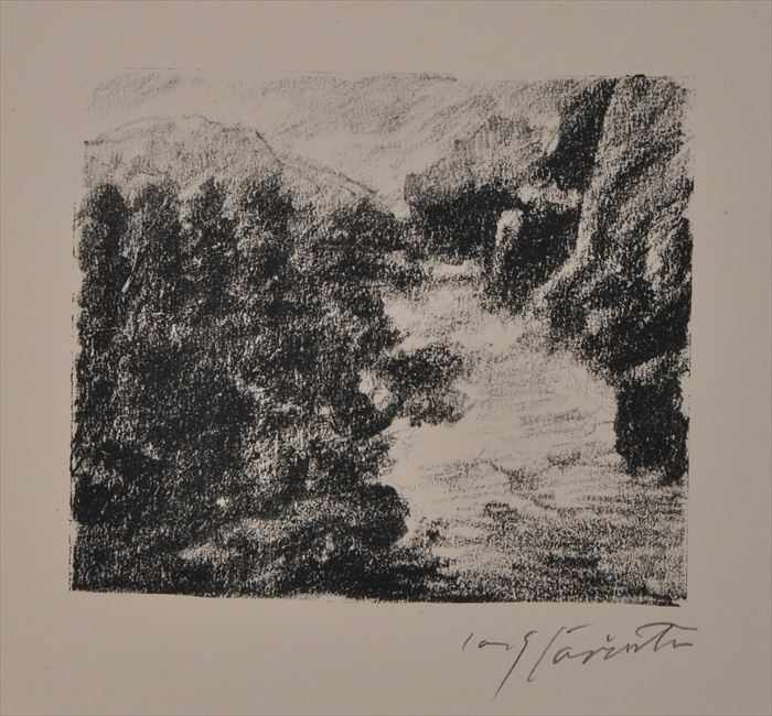 Appraisal: LOVIS CORINTH - TWO MOUNTAIN LANDSCAPES One etching and one