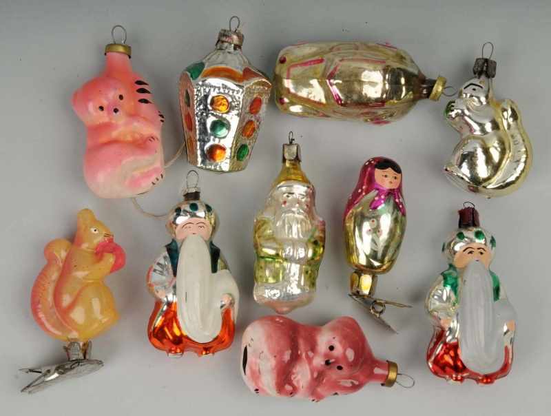 Appraisal: Lot of Russian Christmas Ornaments Description Includes two clip-ons and