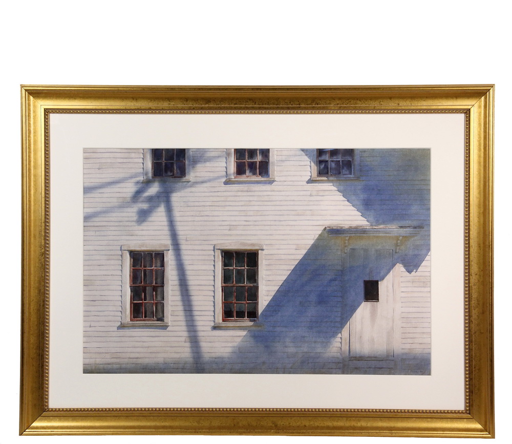 Appraisal: DAVID DEWEY Contemporary Maine - Red Windows watercolor on Arches