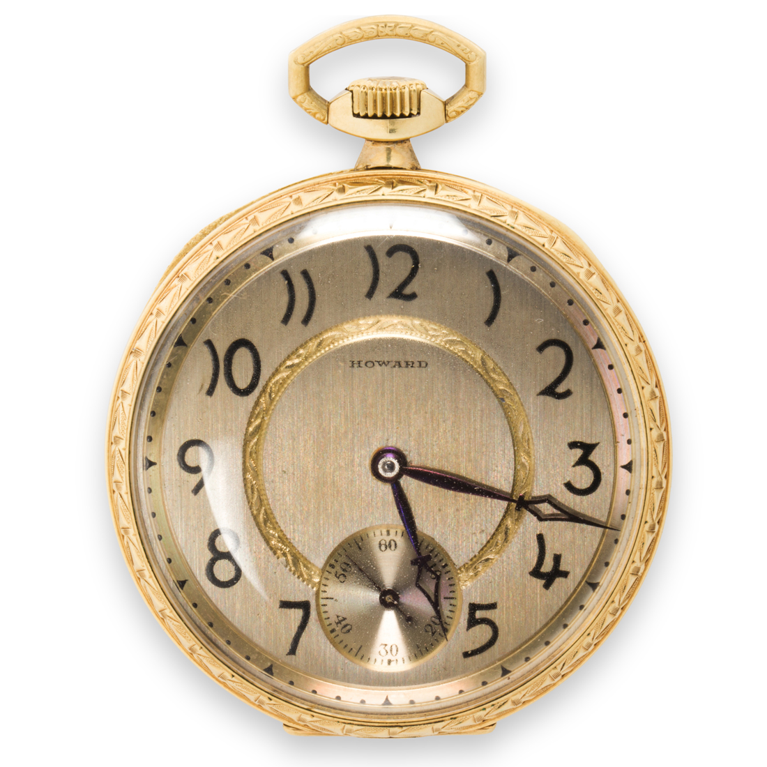 Appraisal: A GOLD FILLED POCKET WATCH HOWARD A gold filled pocket