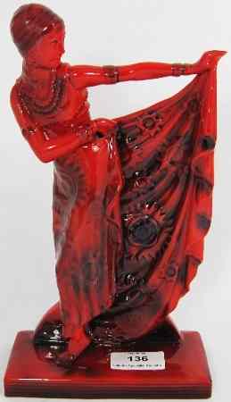 Appraisal: Kevin Francis Figure of a Turkish Dancer decorated in Ruby