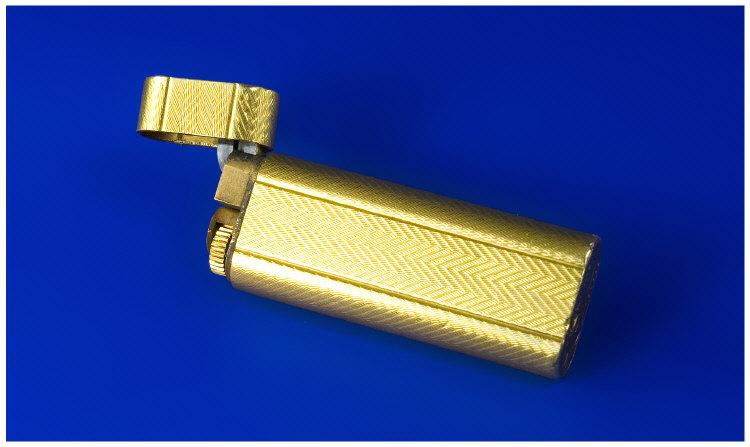 Appraisal: Cartier of Paris Gold Coloured Petrol Lighter inches long