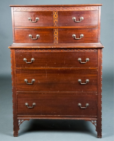 Appraisal: a Colonial Revival Chest of Drawers Mixed hardwoods Seven drawers