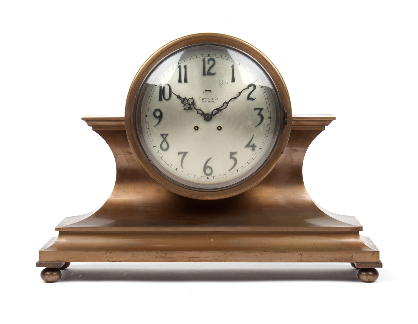 Appraisal: Art Deco bronze mantel clock circa 's large bronze case