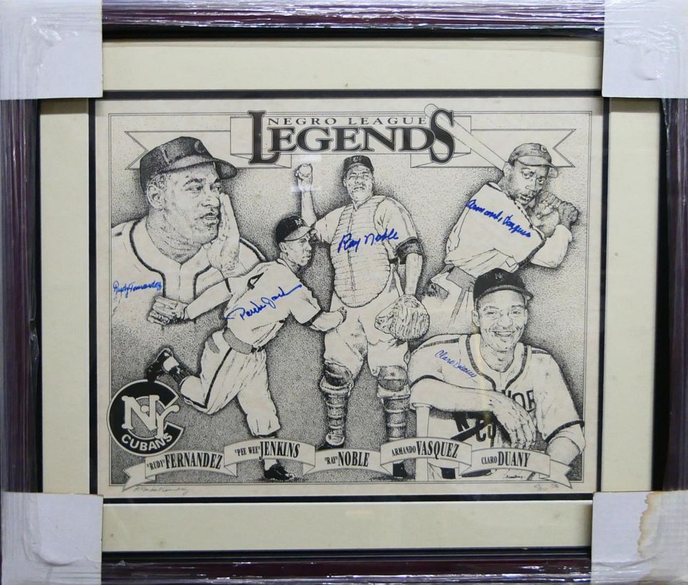 Appraisal: SIGNED NEGRO LEAGUE LEGENDS LE LITHOGRAPH JSA Negro League Legends