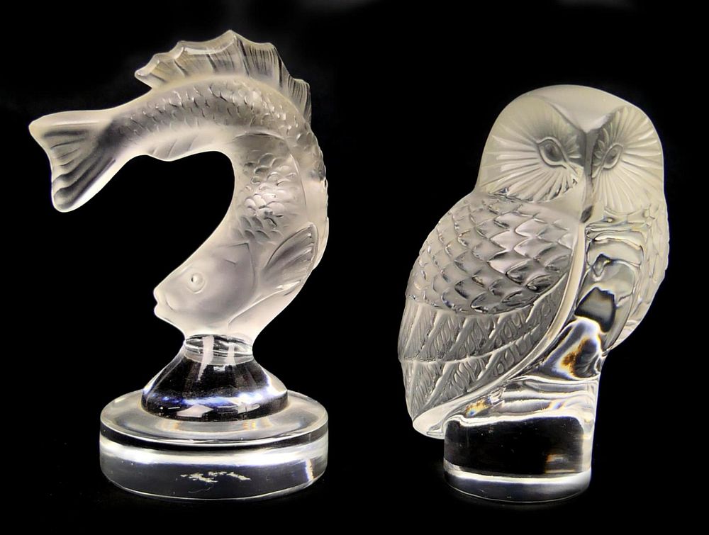 Appraisal: LALIQUE FRANCE CRYSTAL SM FIGURAL PIECES LALIQUE FRANCE CRYSTAL SM