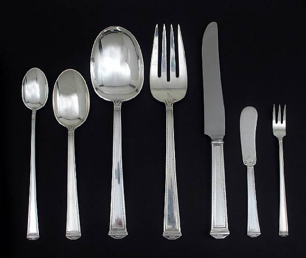 Appraisal: A sterling flatware setInternational Silver Co Meriden CTPantheon monogrammed B