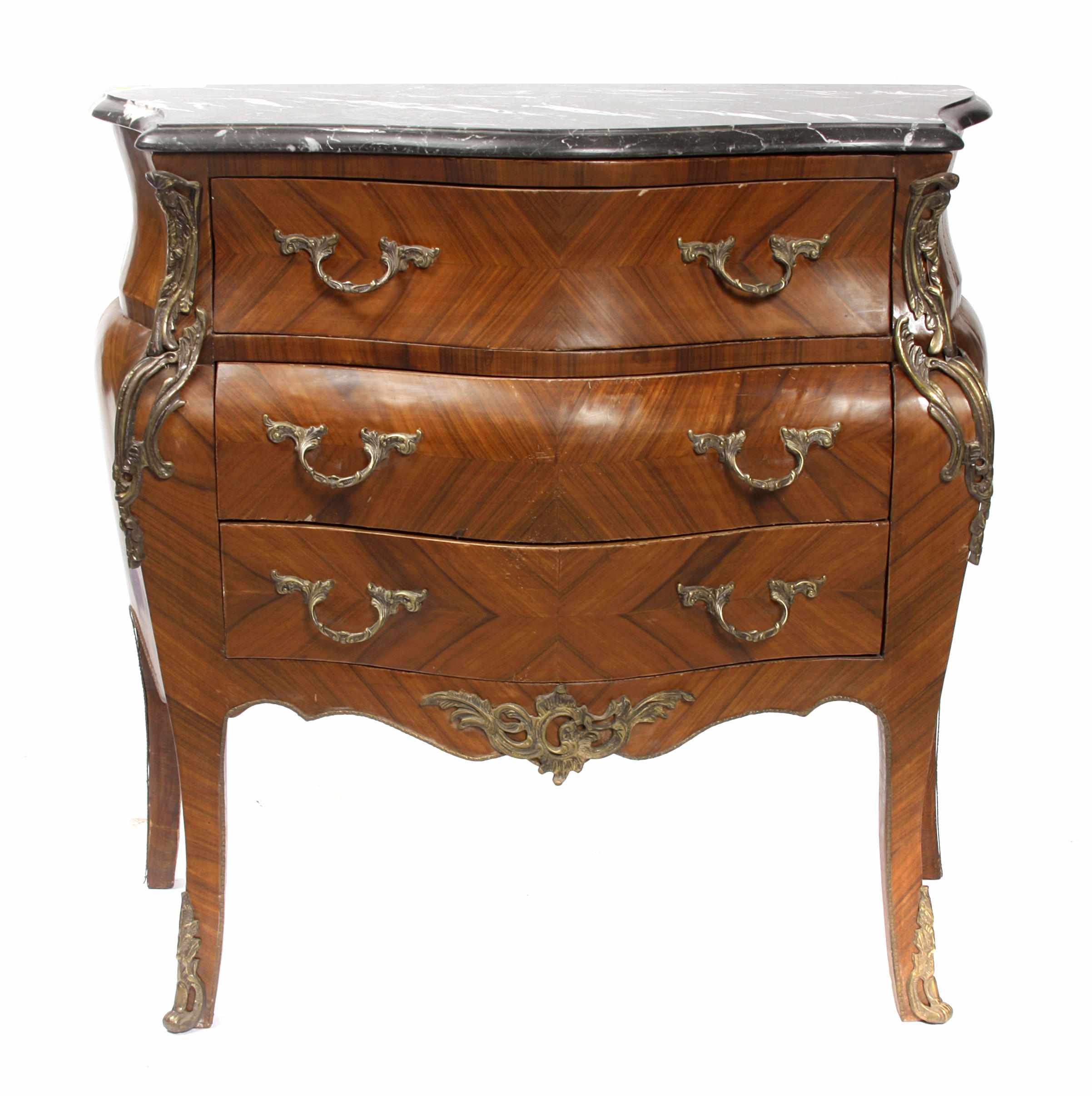 Appraisal: A Louis XV style gilt bronze mounted commode height in