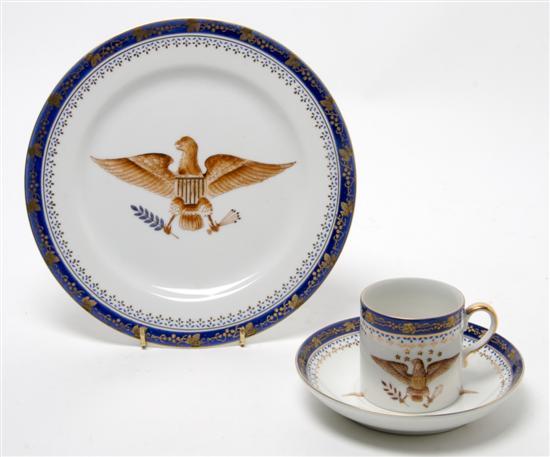 Appraisal: Continental Porcelain Partial Dinner Service each piece decorated with an