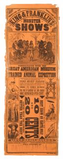 Appraisal: Three Wild West Show Broadsides Including broadsides for King and