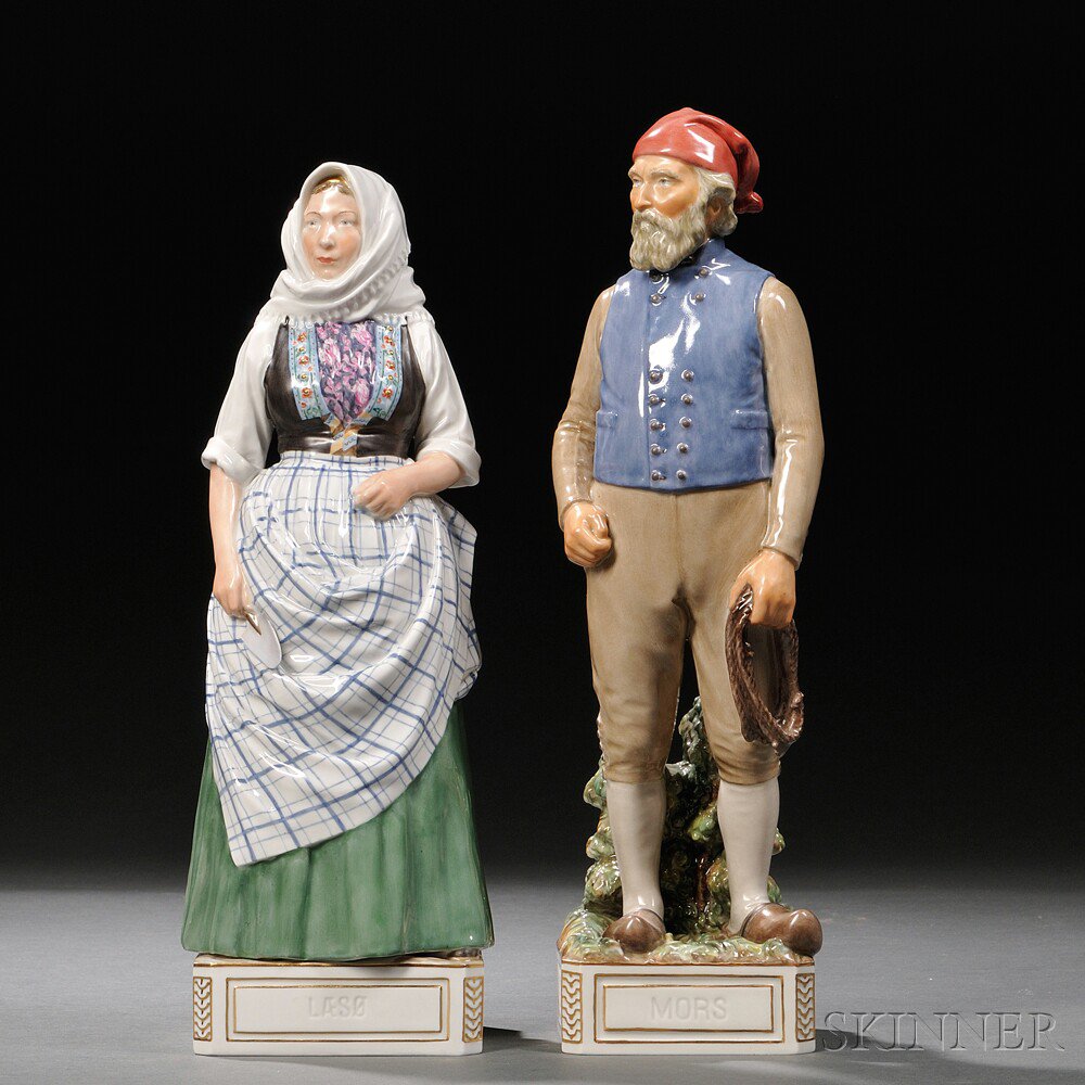 Appraisal: Two Royal Copenhagen Porcelain Figures Denmark th century each polychrome