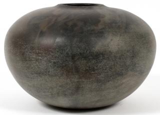 Appraisal: TONY EVANS RAKU POTTERY VESSEL TONY EVANS RAKU POTTERY VESSEL