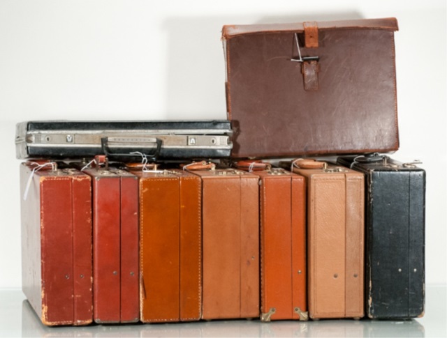 Appraisal: Nine Leather Briefcases