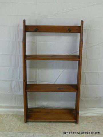 Appraisal: Hand Built Pine Wall Mount Towel Plate Rack - has