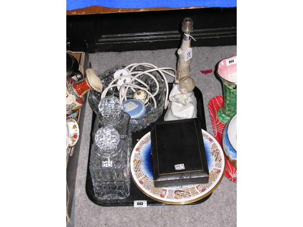 Appraisal: Tray lot of assorted ceramic and glass items to include