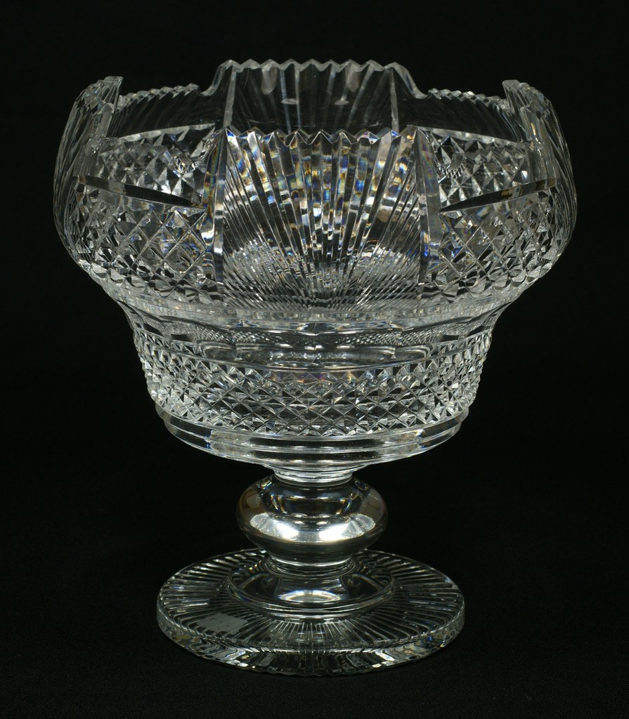 Appraisal: Cut crystal compote d h