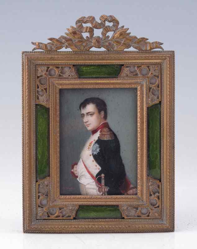 Appraisal: TH C MINIATURE ON IVORY OF NAPOLEON BONAPARTE Oval size