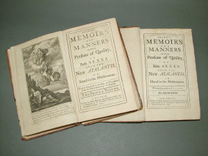 Appraisal: - SECRET MEMOIRS AND MANNERS OF SEVERAL PERSONS OF QUALITY