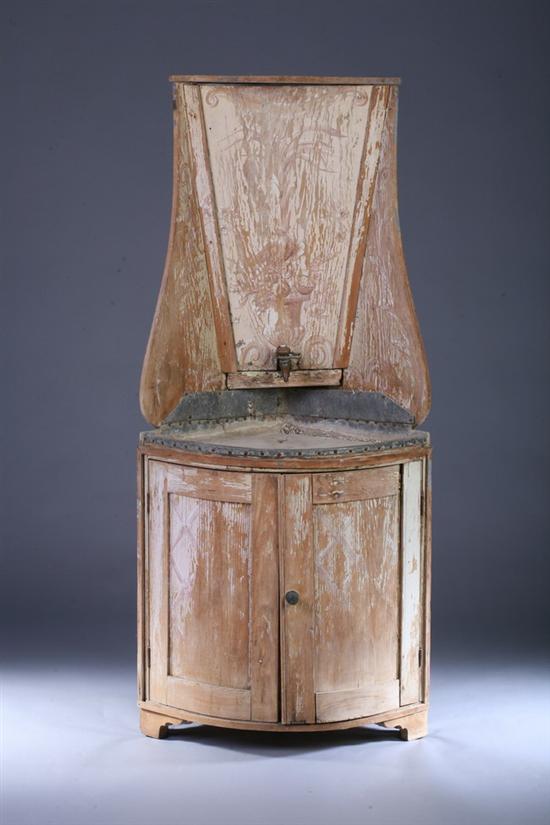 Appraisal: CONTINENTAL PROVINCIAL PAINTED PINE LAVABO Late th-early th century with