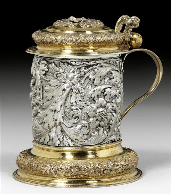 Appraisal: TANKARD WITH LID Zurich circa Maker's mark Hans Jakob Leer