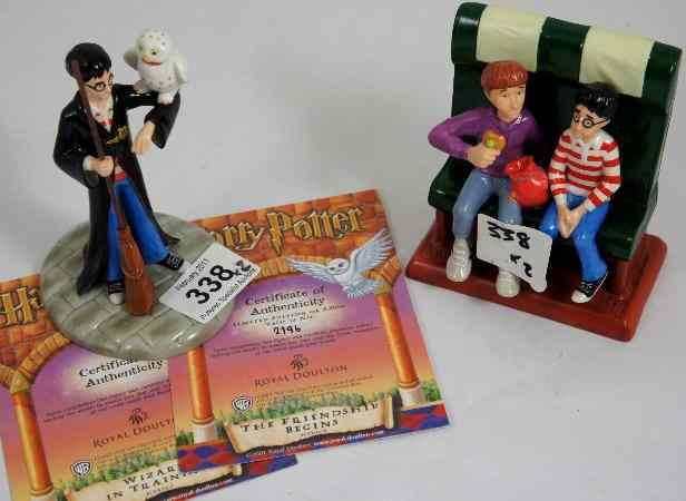 Appraisal: Royal Doulton Harry Potter Figures The Freindship Begins and Wizard