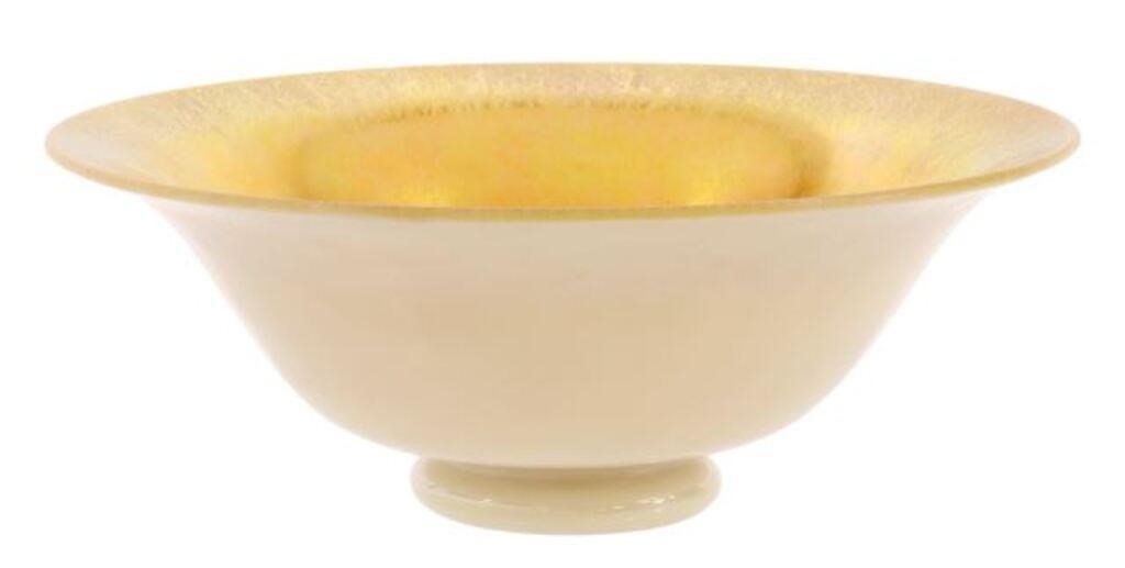 Appraisal: American art glass footed bowl attributed to Frederick Carder English