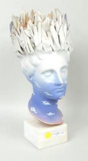 Appraisal: Contemporary School Goddess Of Fire Ceramic Bust Contemporary School Goddess