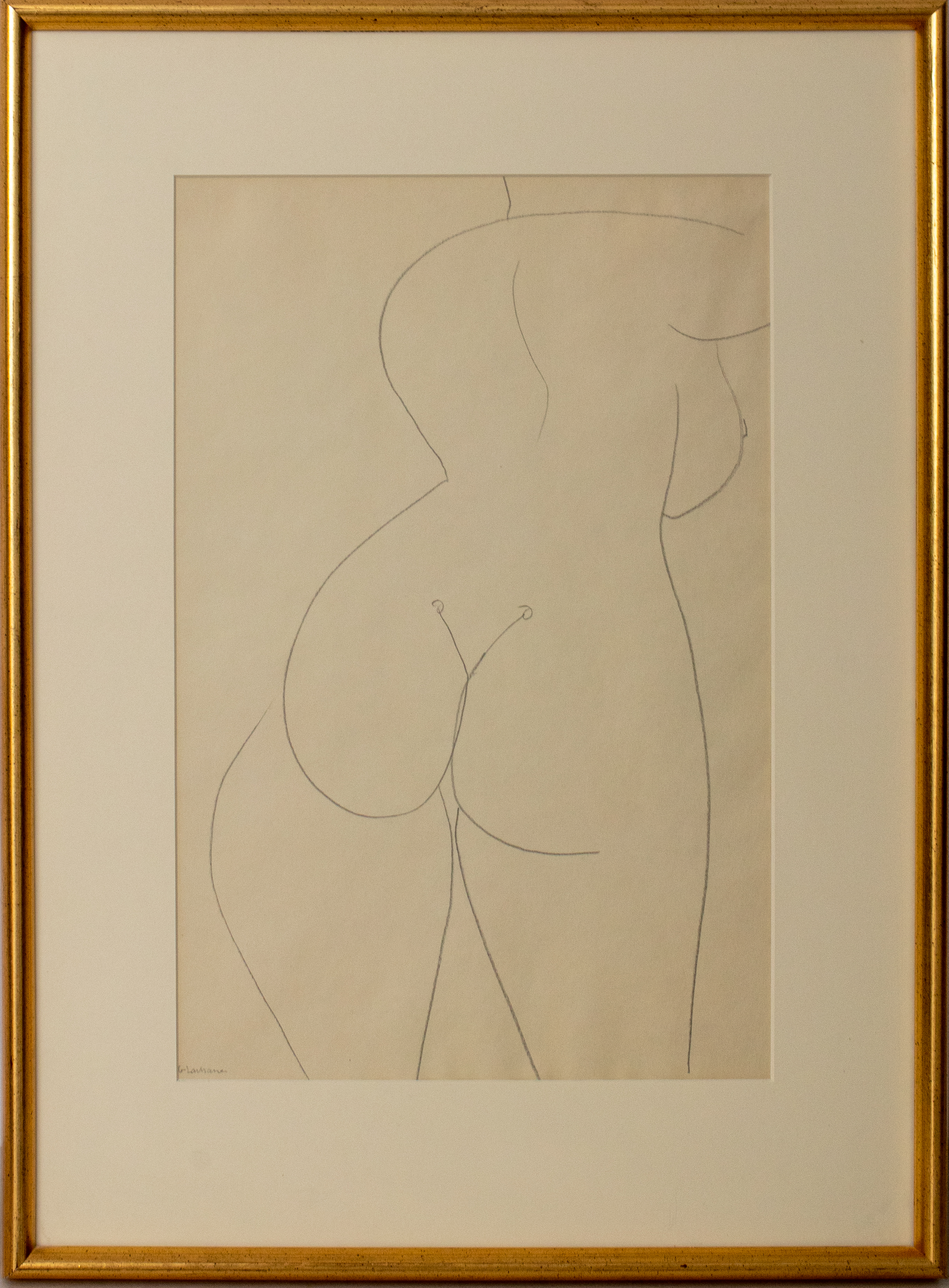 Appraisal: GASTON LACHAISE FEMALE NUDE GRAPHITE ON PAPER Gaston Lachaise French