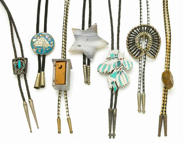 Appraisal: A William Boyd group of bolo ties s- s All