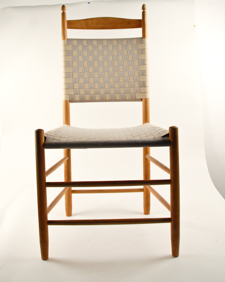 Appraisal: Two Shaker Style Side Chairs with woven cloth seats Purchased