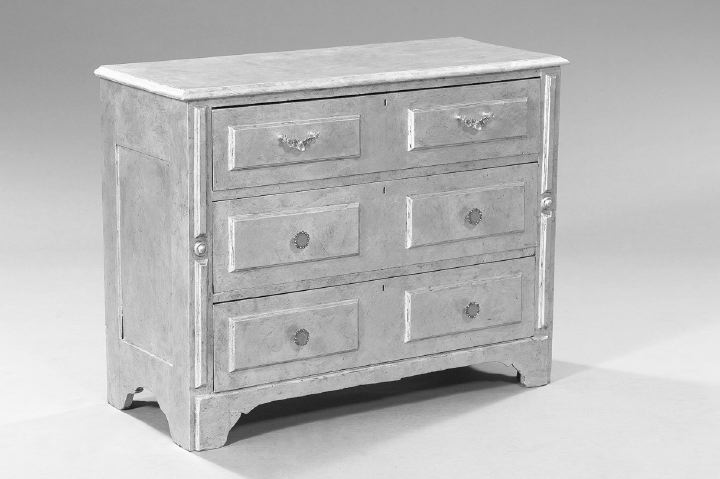 Appraisal: Victorian Painted Three-Drawer Chest late th century and later having