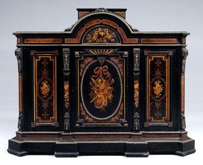 Appraisal: Fine New York aesthetic movement cabinet ebonized surface with burlwood