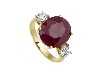 Appraisal: A RUBY AND DIAMOND RING the oval ruby weighing cts