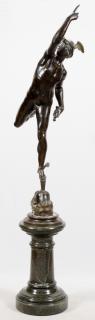 Appraisal: AFTER GIAMBOLOGNA BRONZE SCULPTURE AFTER GIAMBOLOGNA BRONZE SCULPTURE H 'MERCURY'