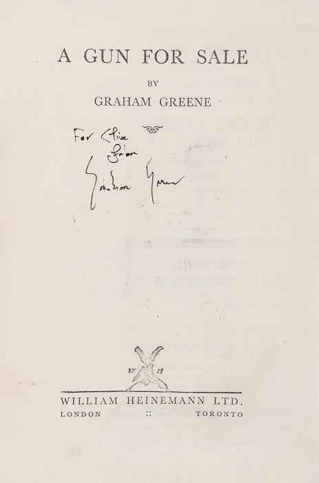 Appraisal: Greene Graham A Gun For Sale uncorrected proof copy signed