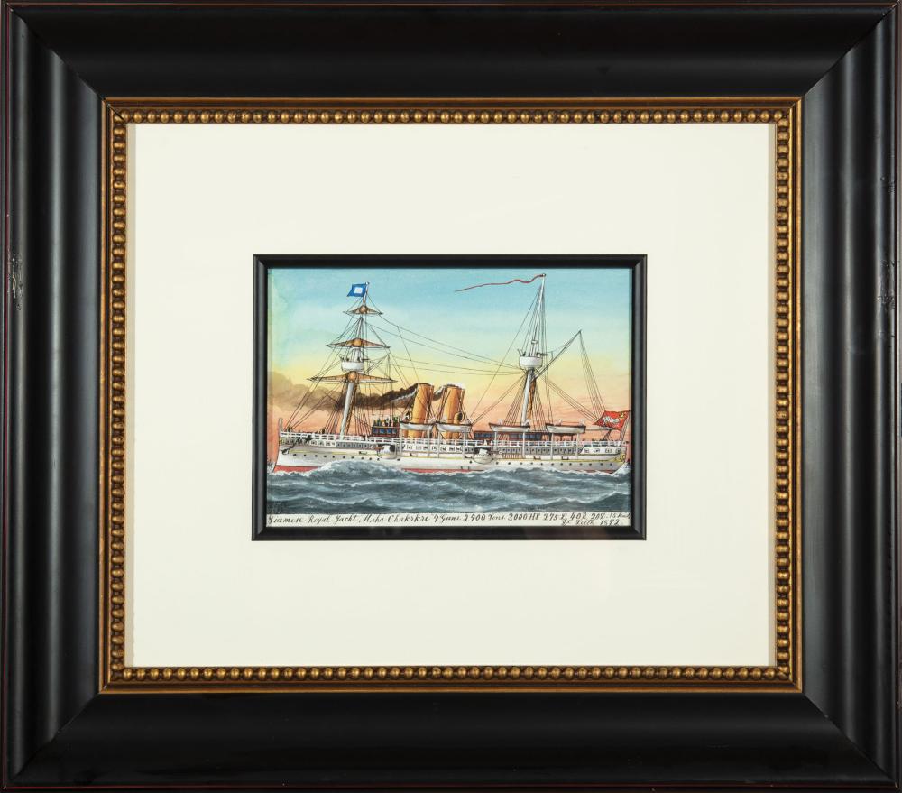 Appraisal: James Scott Maxwell British - Ship Portraits - watercolors on