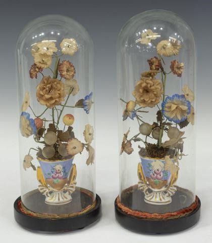 Appraisal: French Napoleon III period garnitures late th c tall glass