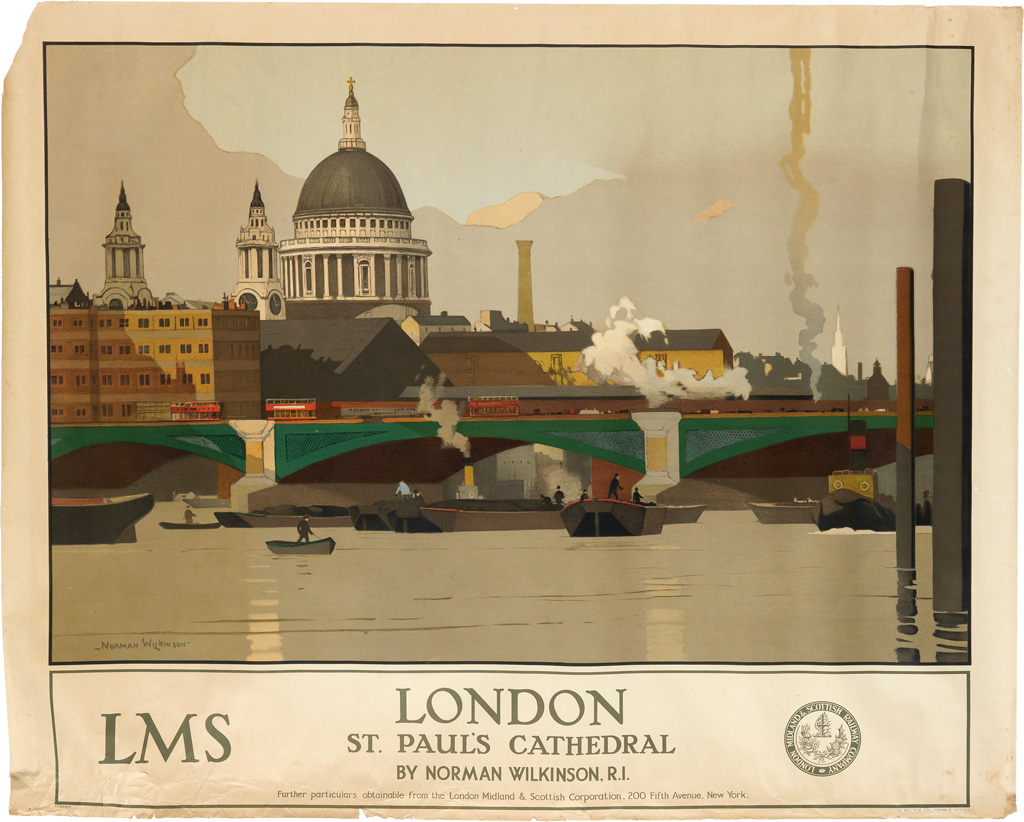 Appraisal: NORMAN WILKINSON - LONDON ST PAUL'S CATHEDRAL x inches x