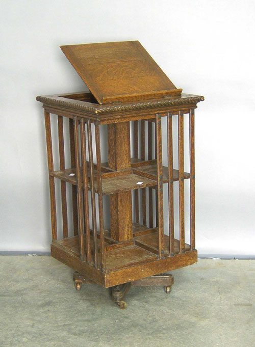 Appraisal: Oak revolving music stand early th c h w