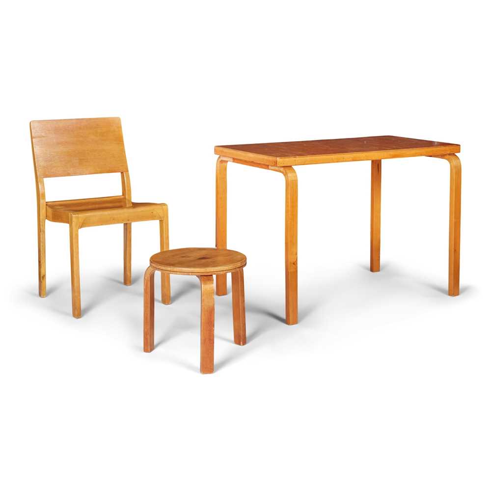 Appraisal: ALVAR AALTO - FOR FINMAR LTD THREE PIECES OF FURNITURE