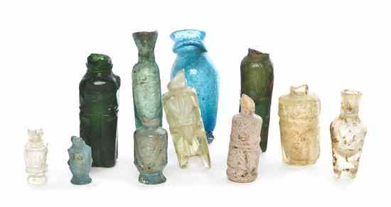 Appraisal: A Collection of Eleven Glass Bottles th and th century